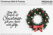 Christmas Wall and Frames Mockup Set