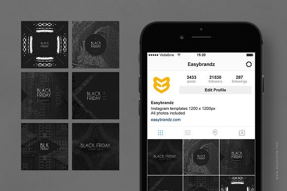 Instagram Black Friday Templates in Instagram Templates - product preview 2