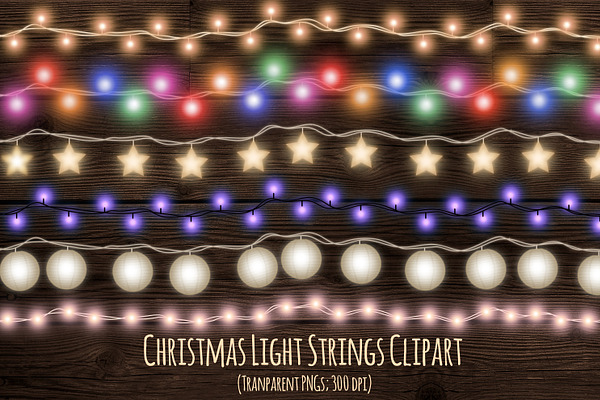 Christmas fairy light strings