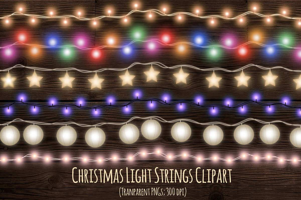 Christmas fairy light strings in Objects - product preview 8