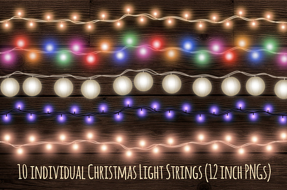 Christmas fairy light strings in Objects - product preview 1