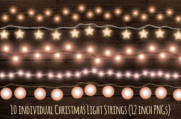 Christmas fairy light strings in Objects - product preview 2