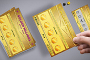 Small Lottery Ticket in Golden Style