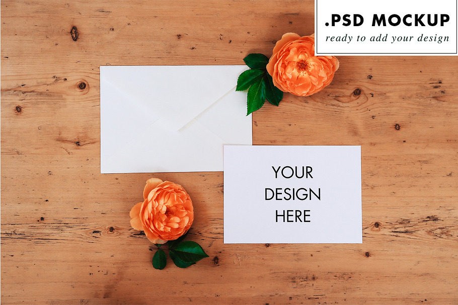 flower invitation wedding mockup in Mockup Templates - product preview 8