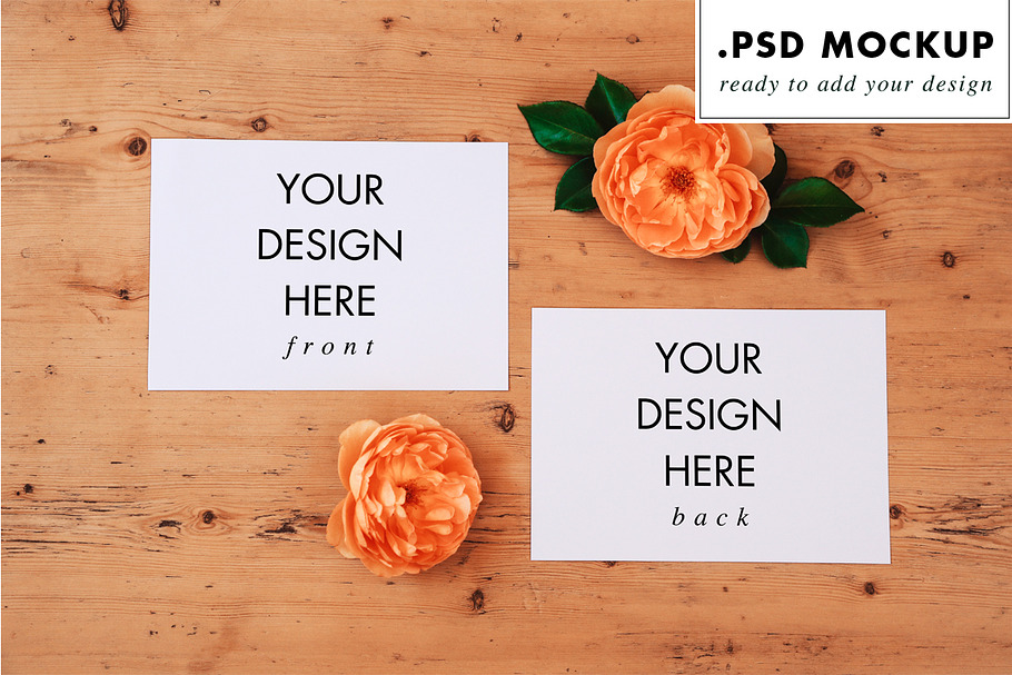 Wedding invitation mockups & flowers in Mockup Templates - product preview 8