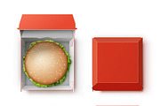 Container with Hamburger