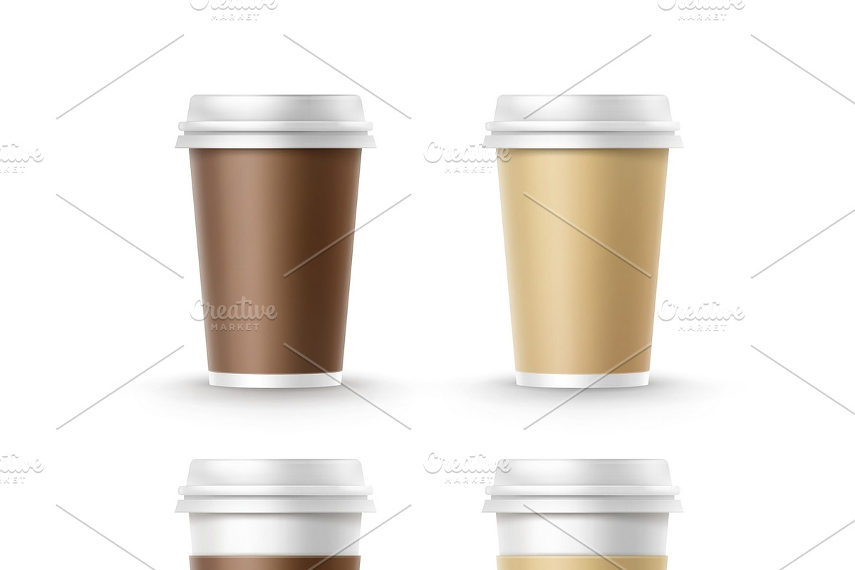 Set of tea coffee cups in Illustrations - product preview 8