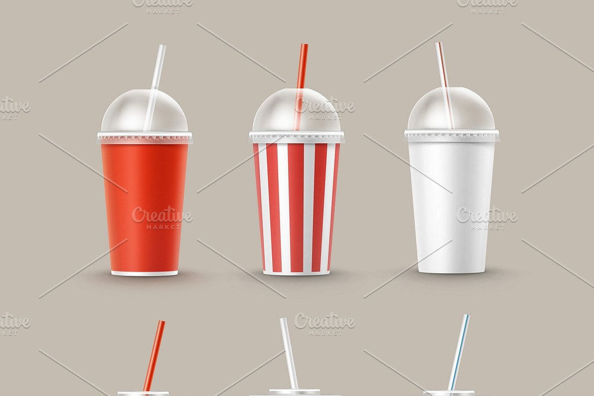 Set of soda cups in Illustrations - product preview 8