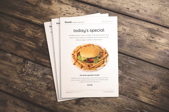 Burger Menu Set 3 in 1 in Flyer Templates - product preview 2