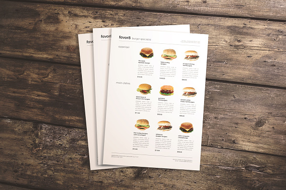 Burger Menu Set 3 in 1 in Flyer Templates - product preview 4