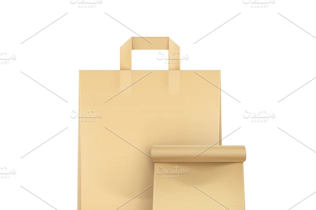Set of cardboard bags in Illustrations - product preview 8