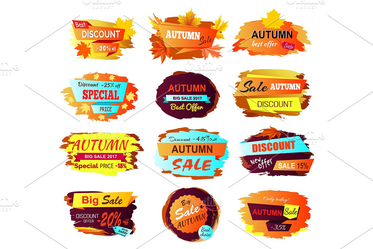 Best Discount Autumn Sale Vector Illustration in Illustrations - product preview 8