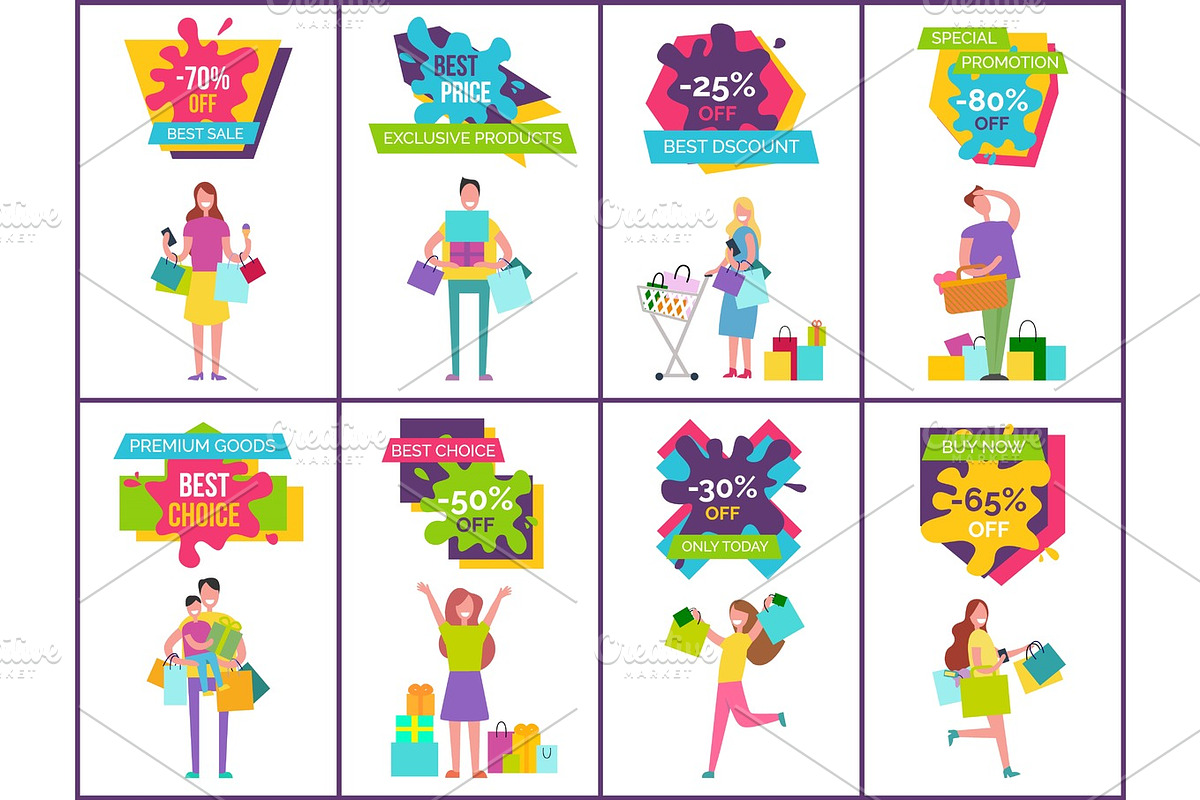 -70% Off Best Sale and Price Vector Illustration in Illustrations - product preview 8