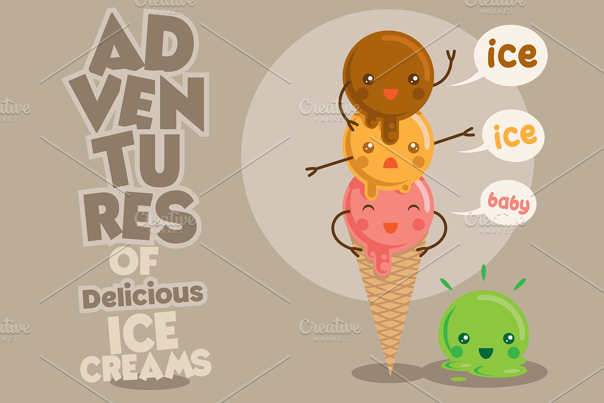 Delicious Ice Cream in Illustrations - product preview 8