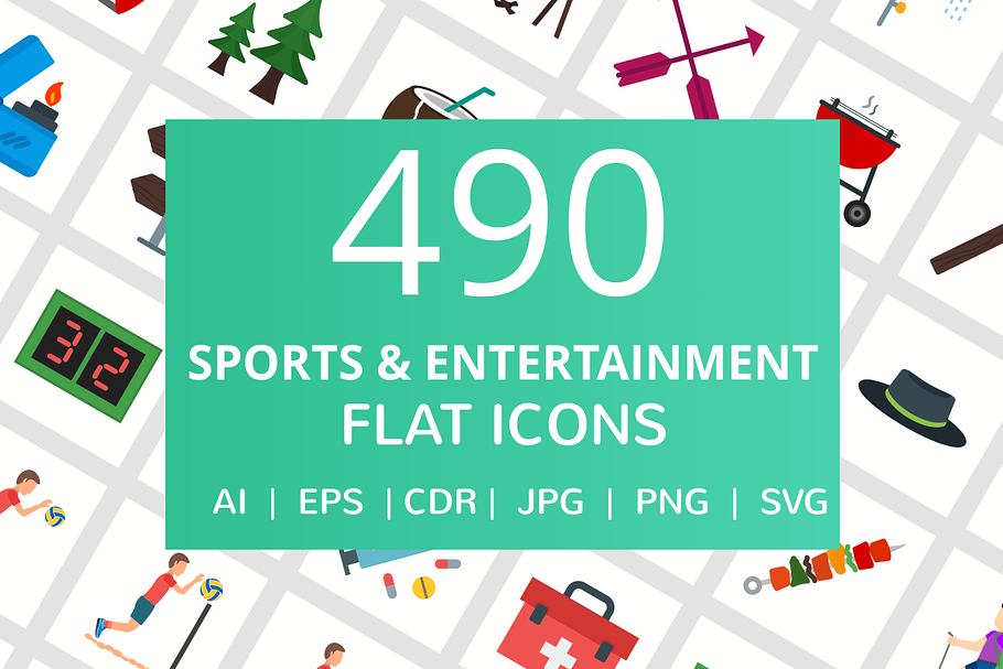 490 Sports & Entertainment Flat Icon