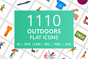 1110 Outdoors Flat Icons