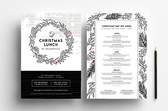 Christmas Menu Templates in Flyer Templates - product preview 3