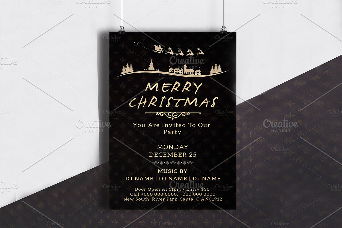 Christmas Invitation Flyer - V684 in Flyer Templates - product preview 8