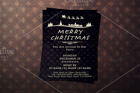 Christmas Invitation Flyer - V684 in Flyer Templates - product preview 2