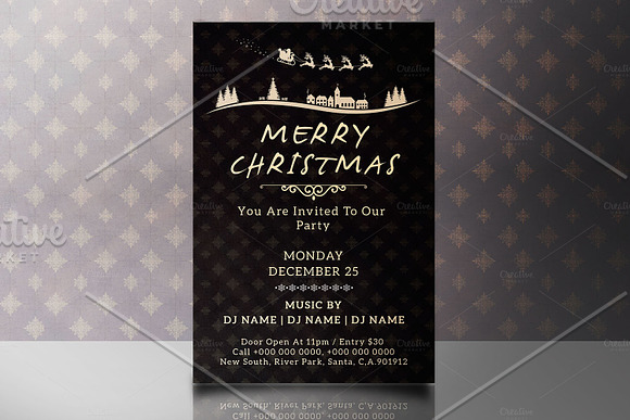 Christmas Invitation Flyer - V684 in Flyer Templates - product preview 3