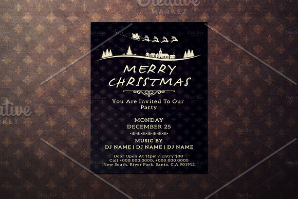 Christmas Invitation Flyer - V684 in Flyer Templates - product preview 4