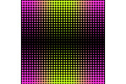 Modern gradient pink to neon green background with dots in 80s 90s style