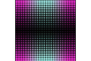 Modern gradient pink to neon blue background with dots in 80s 90s style