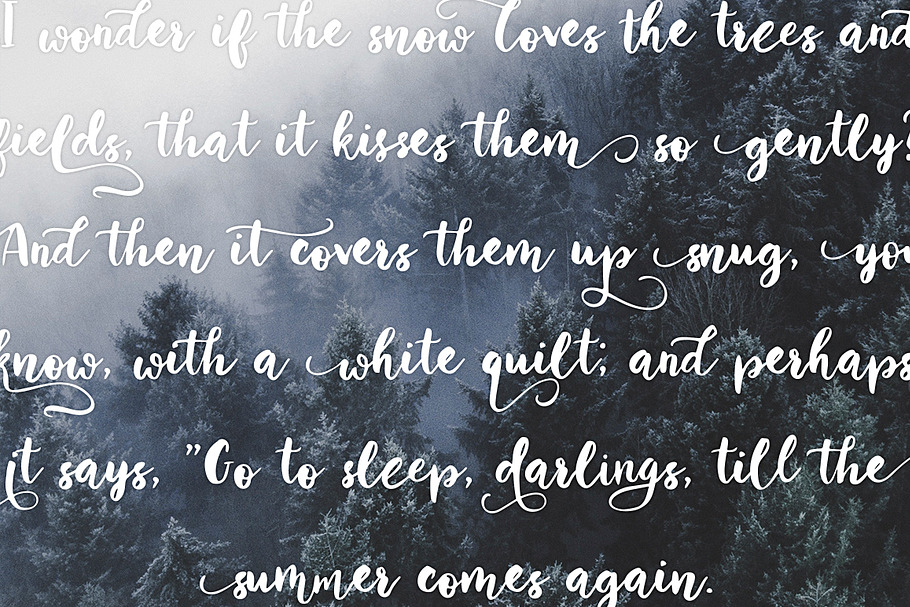 Winter Story Font & Extras