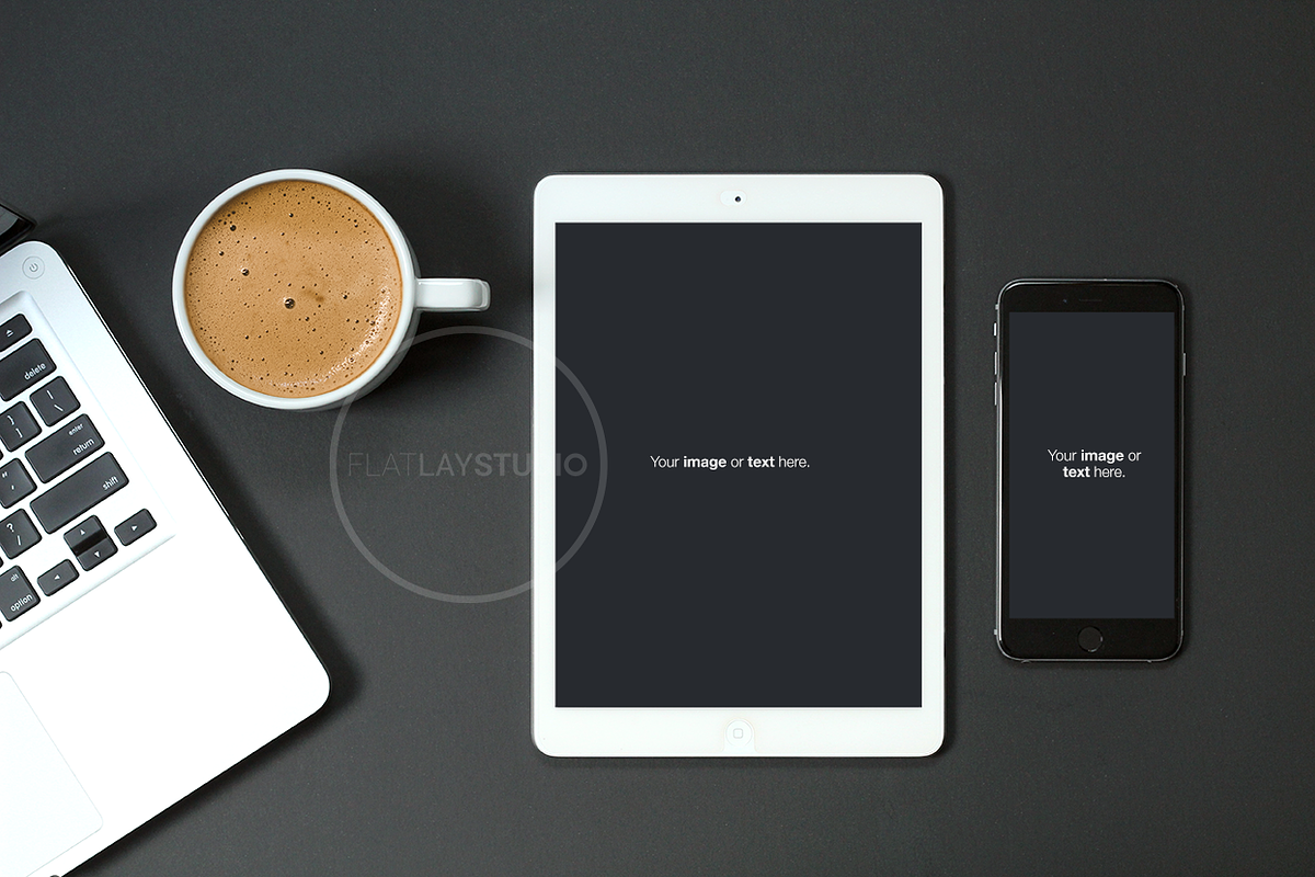 FLAT LAY - IPAD IPHONE MOCKUP #1 in Mobile & Web Mockups - product preview 8