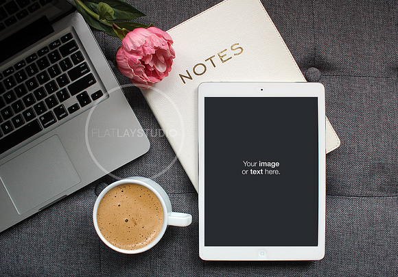 FLAT LAY - IPAD MOCKUP #6 in Mobile & Web Mockups - product preview 2
