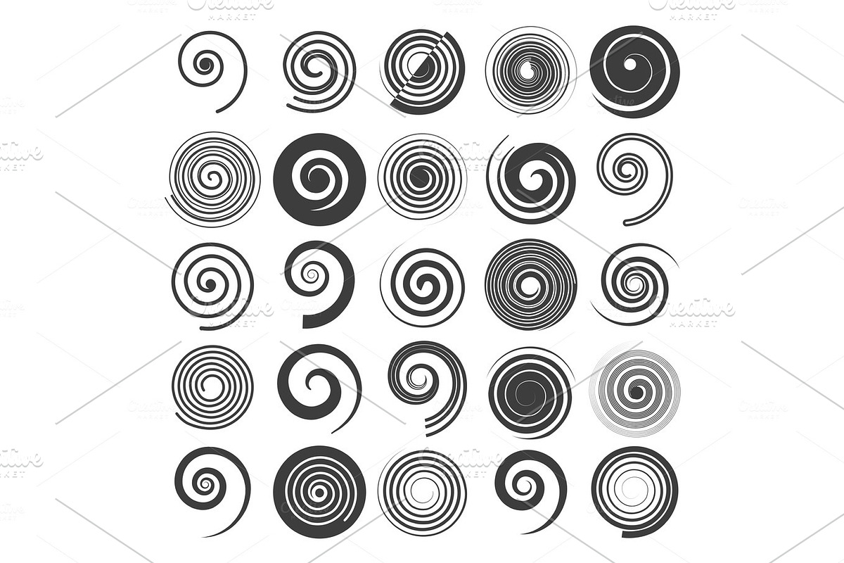 Spiral swirls icons in Illustrations - product preview 8
