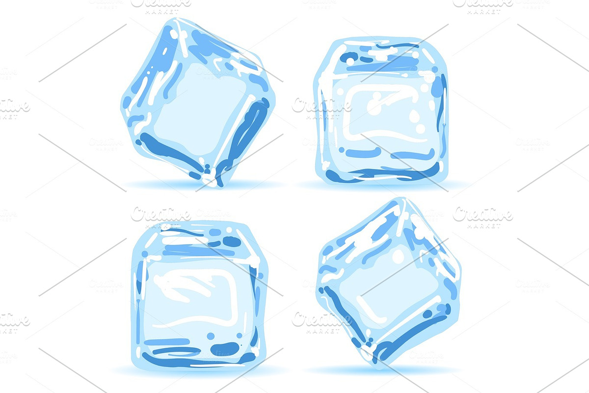Ice cubes set in Illustrations - product preview 8