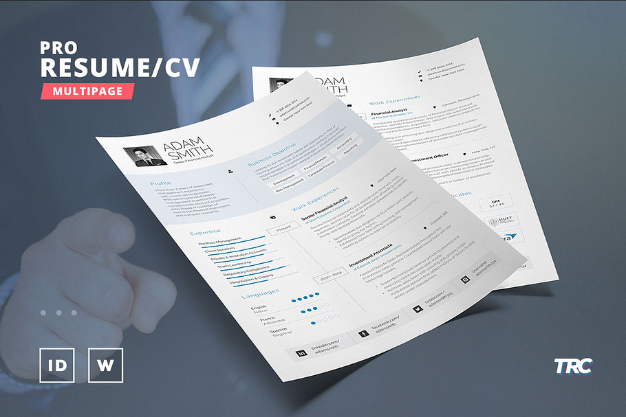 Pro Resume/Cv Template in Resume Templates - product preview 8