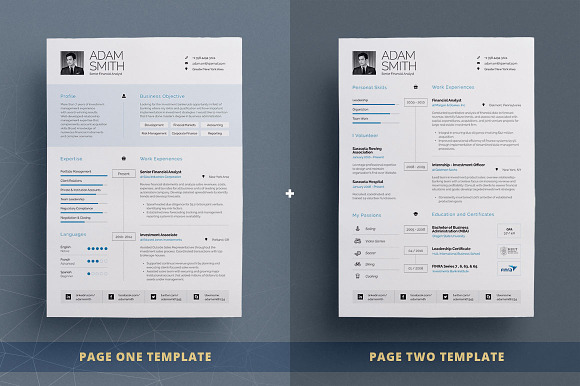 Pro Resume/Cv Template in Resume Templates - product preview 2