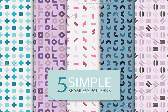 Color seamless patterns. Fashion 80s in Patterns - product preview 3
