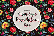 Cuban Style Rose Pattern Set