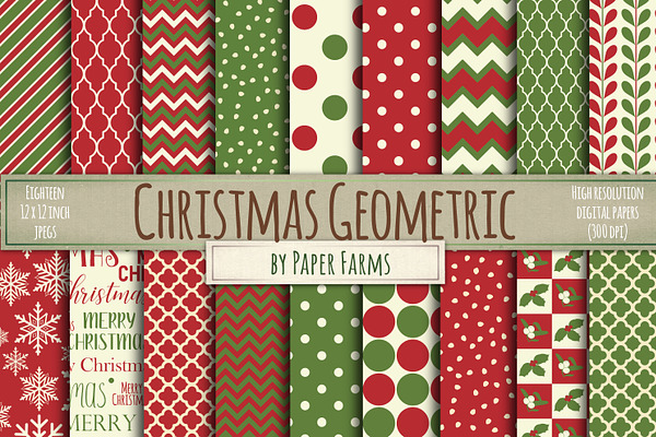 Christmas geometric backgrounds