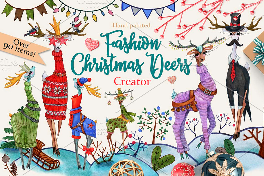 Fashion Christmas Deers Creator