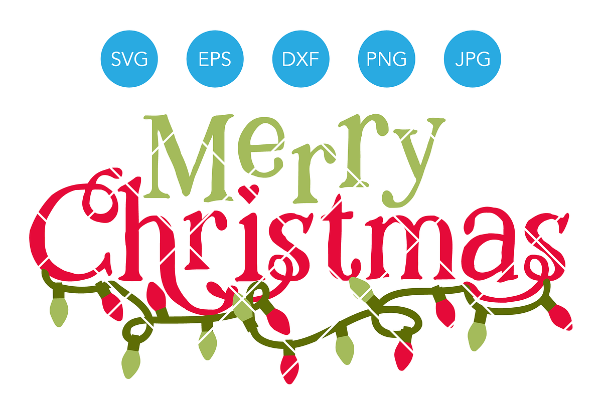 Merry Christmas SVG Cut File Cricut in Illustrations - product preview 8