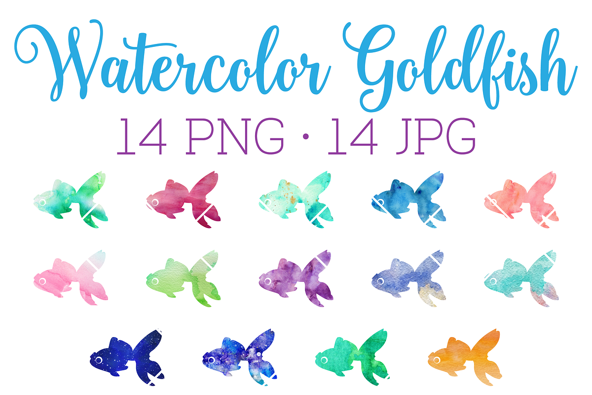 Watercolor Goldfish Clipart Download in Illustrations - product preview 8