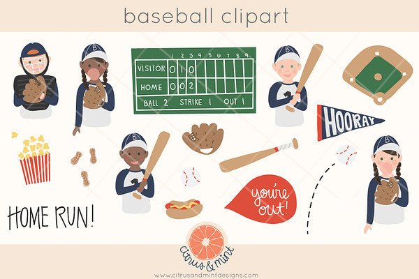 baseball softball clip art