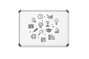 Vector whiteboard concept icon