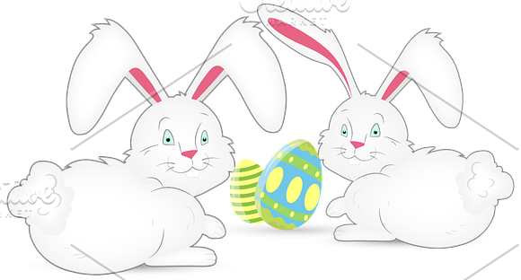 Easter Bunny Characters Vectors in Illustrations - product preview 2