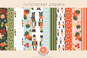 christmas nutcracker digital papers