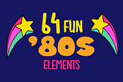 80s & 90s Clipart Illustrations