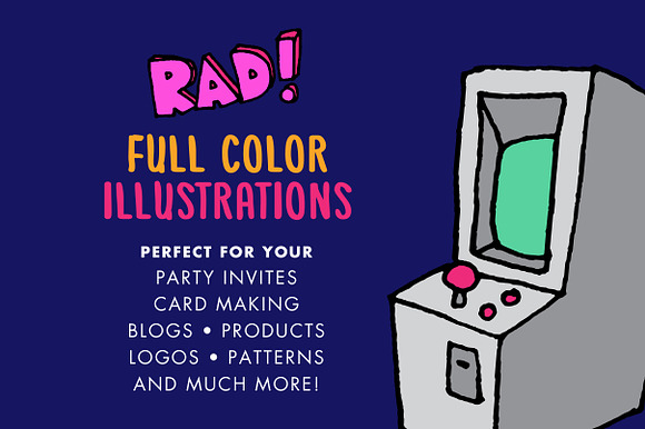 80s & 90s Clipart Illustrations in Illustrations - product preview 3