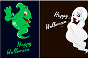 Halloween Ghosts Characters Vectors