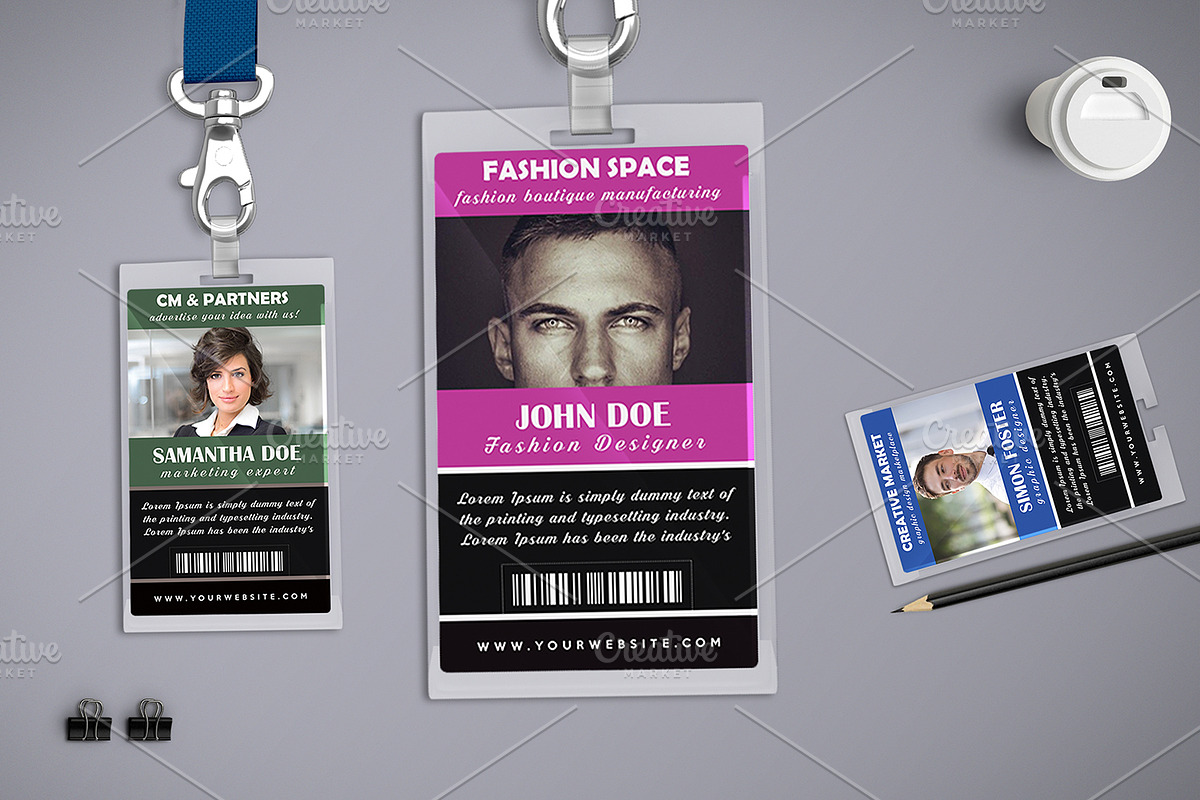 Simple Multipurpose ID Badge in Card Templates - product preview 8