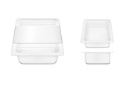 White empty plastic container