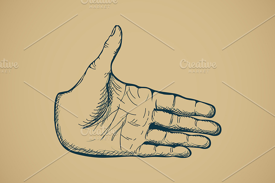 Vintage hand in Illustrations - product preview 8